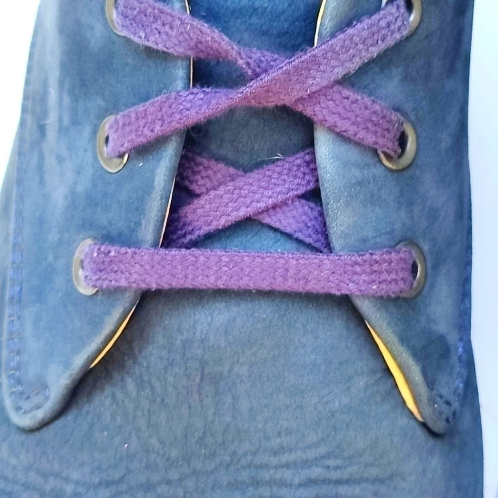 Samuel Hubbard Mens Oxford  Blue Nubuck Leather Laceup VIBRAM Sole Shoes Sz 10.5